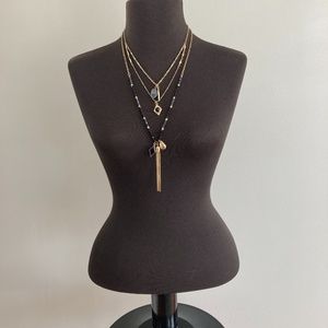 Express Black and Gold Beaded Necklace